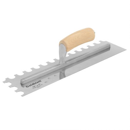 Кельма зубчатая U-зуб 406х102мм, 19х14х10мм, Goldblatt G02050