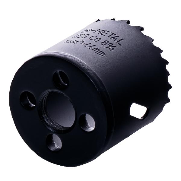 Коронка биметаллическая по металлу 44мм, крупный зуб, Hilberg Bi-Metal Cobalt 8% (М42), CML044