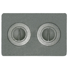 Плита печная, Литком, с двумя отверстиями для комф. П2-7, 510x340x15мм, неокраш.