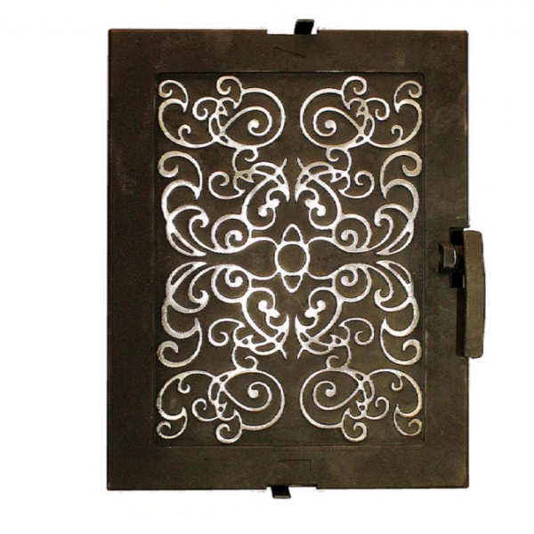 Топочная дверца без стекла герметичная Литком ДТГ-5Г Сельга-4 , 250х350х36мм, черная Топочная дверца без стекла герметичная Литком ДТГ-5Г Сельга-4 , 250х350х36мм, черная