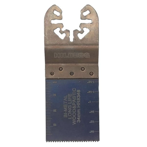 Полотно пильное погружное по древесине и пластику Hilberg Bi-M 34х40х18TPI HR8348