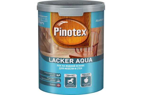 Лак на водной основе для мебели и стен Pinotex Lacker Aqua 70 Глянцевый 1 л Лак на водной основе для мебели и стен Pinotex Lacker Aqua 70 Глянцевый 1 л