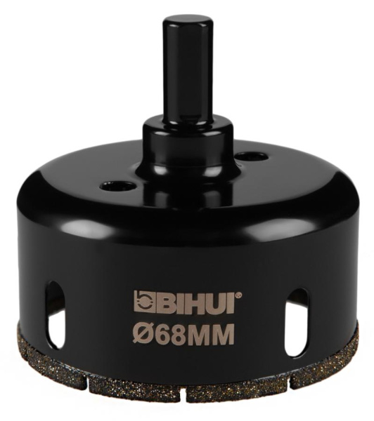 Алмазная коронка по стеклу и керамике BIHUI 68 мм арт. DBW68