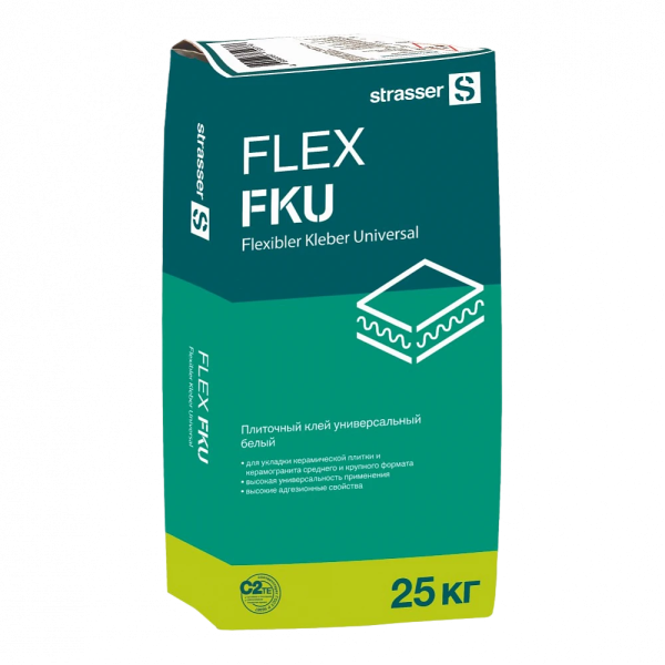 FLEX FKU Плиточный клей универальный, C2 TE, strasser, 25 кг арт. 72985