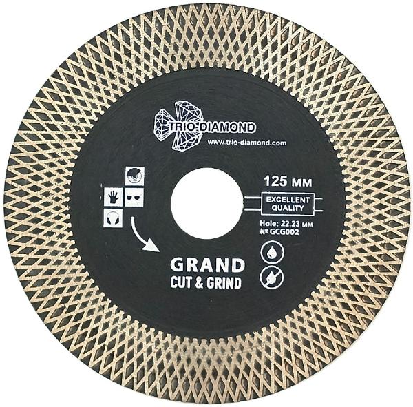 Диск алмазный отрезной 125*22,23 Турбо серия Grand Cut & Grind арт. GCG002