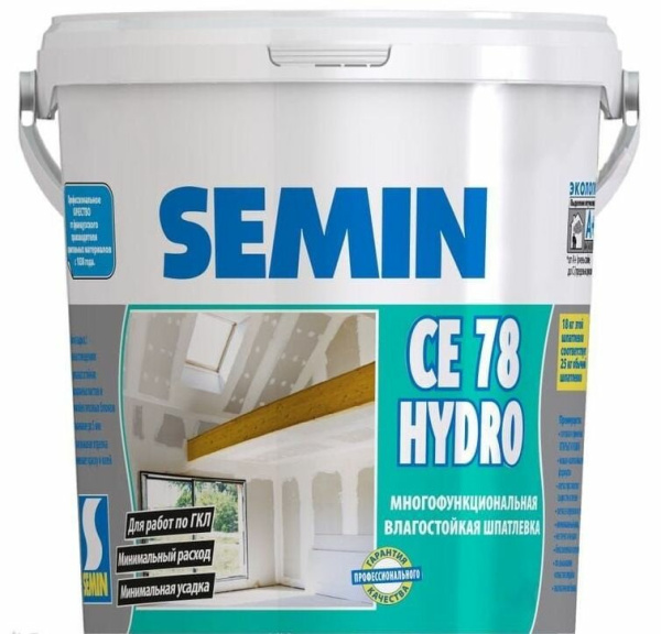 Шпатлевка влагостойкая многофункциональная Semin CE 78 HYDRO / CE 78 ГИДРО 18кг