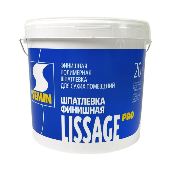 Шпатлевка финишная с повышенной пластичностью LISSAGE PRO/ЛИССАЖ ПРО 20 кг