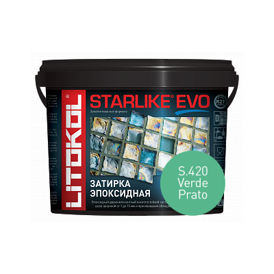 STARLIKE EVO, VERDE PRATO S.420 Эпоксидная затирка LITOKOL 5кг STARLIKE EVO, VERDE PRATO S.420 Эпоксидная затирка LITOKOL 5кг