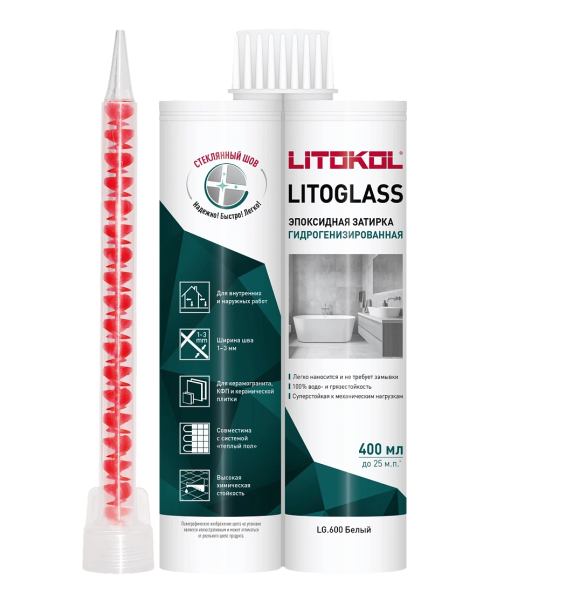LITOGLASS LG.600 БЕЛЫЙ эпоксидная затирка 400 мл