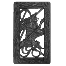 Каминная вентиляционная решетка, Литком, 140x250x17 мм, RLK 1717, черная