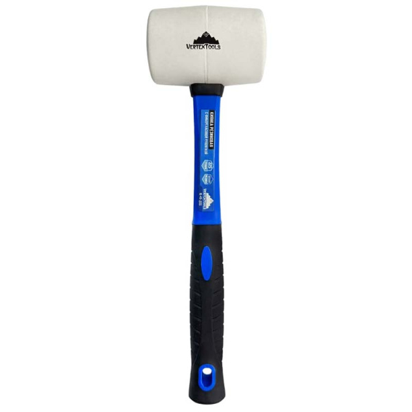 Киянка резиновая 225г белая резина, рукоятка фибергласовая обрезиненная VertexTools 10-45-225 Киянка резиновая 225г белая резина, рукоятка фибергласовая обрезиненная VertexTools 10-45-225