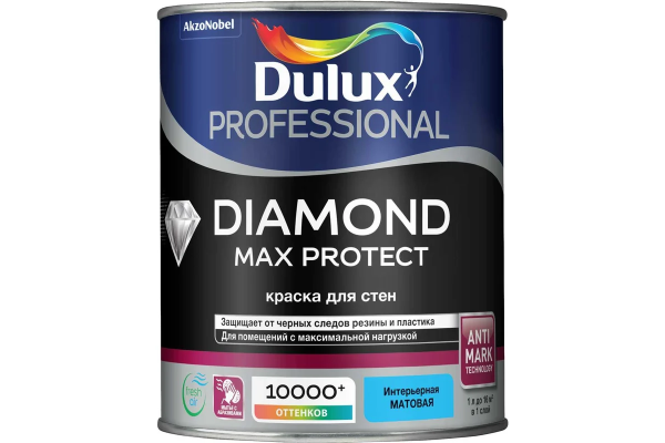 Краска Dulux Professional Diamond Max Protect матовая BC 0.9 л