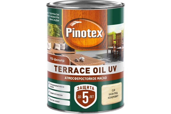 Масло для террас Pinotex Terrace Oil UV CLR 0.9 л