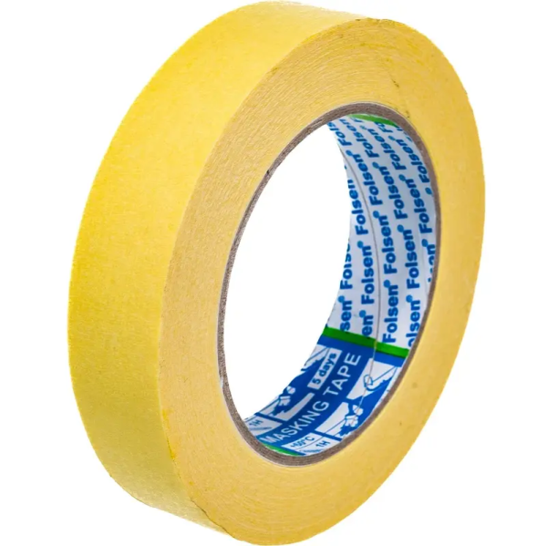 Малярная лента FOLSEN MASKING TAPE (желтая 5 д.) 25мм х 50м арт. 02325