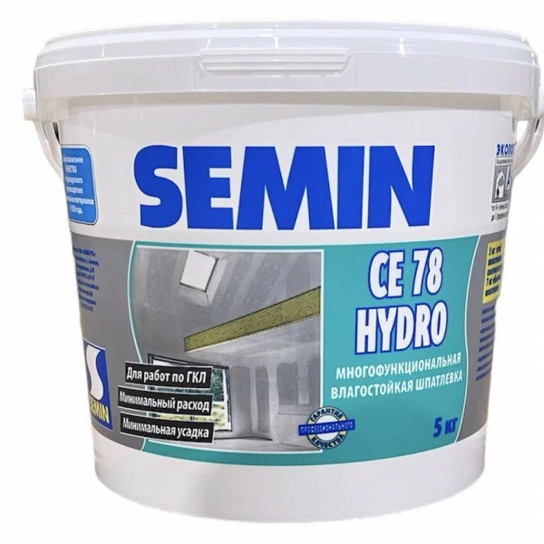 Шпатлевка влагостойкая многофункциональная Semin CE 78 HYDRO / CE 78 ГИДРО 5кг