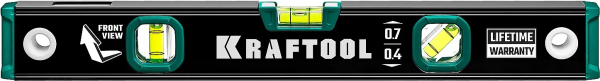Уровень KRAFTOOL с зеркальным глазком, 400 мм