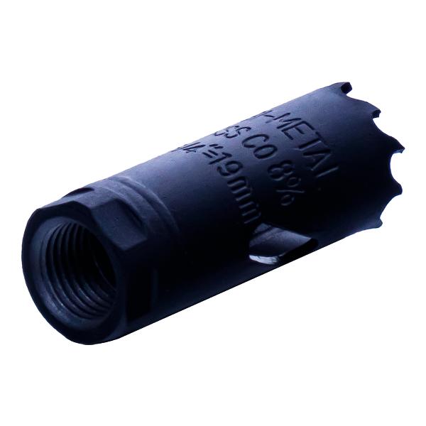 Коронка биметаллическая по металлу 19мм, крупный зуб, Hilberg Bi-Metal Cobalt 8% (М42), CML019