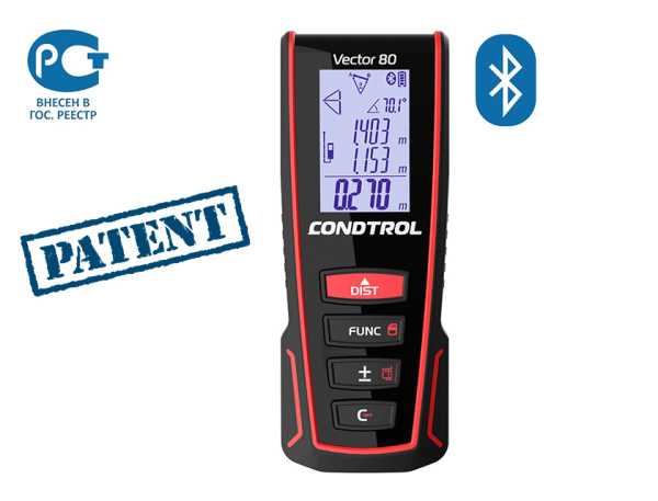 Лазерный дальномер 100м CONDTROL Vector 80, 1-4-099