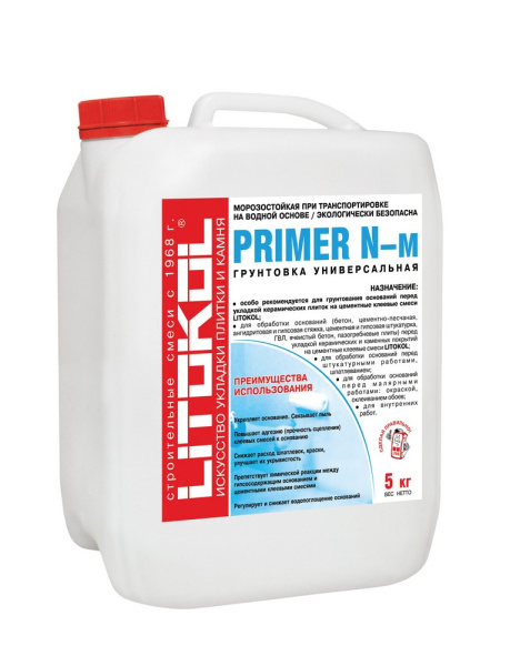 PRIMER N-м Универсальная грунтовка LITOKOL, 5кг