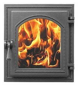 Топочная дверка со стеклом герметичная Везувий 270, 250х280мм, черный Топочная дверка со стеклом герметичная Везувий 270, 250х280мм, черный