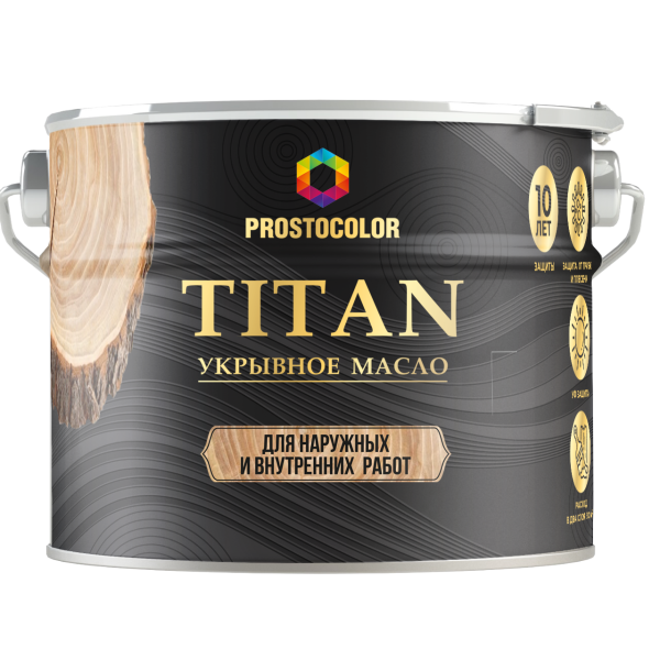 Кроющее масло PROSTOCOLOR TITAN (белый, база А) 9 л