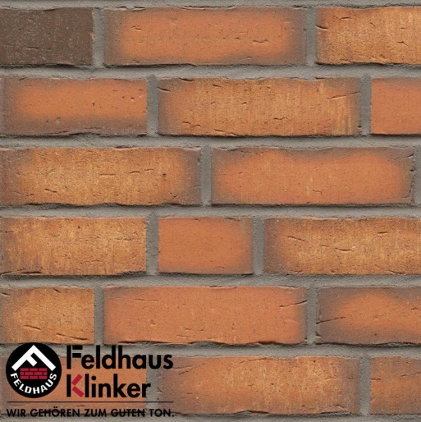Плитка под кирпич R758 Vascu terracotta, Feldhaus Klinker, NF, 14мм