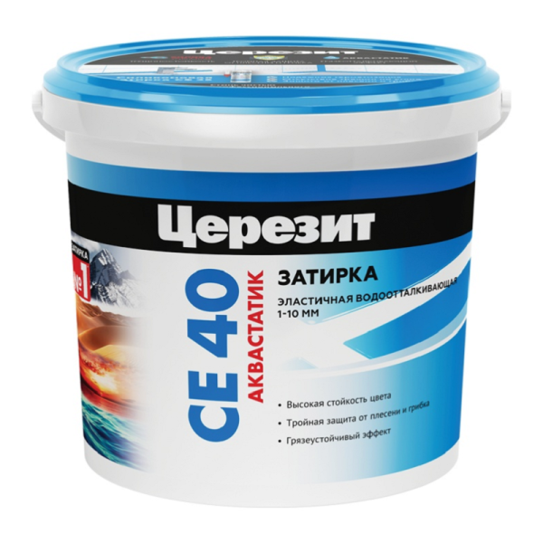 Затирка эластичная противогрибковая Церезит CE40 №43 1кг багамы бежевый