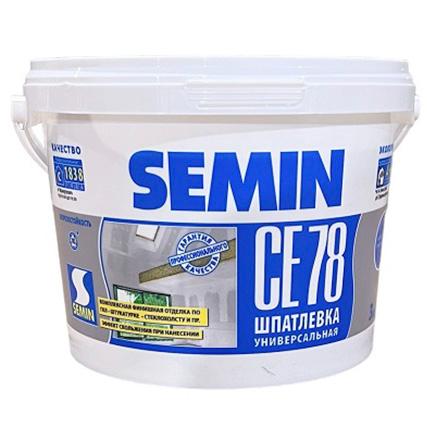 Шпатлевка полимерная Semin CE 78 белая крышка 3кг