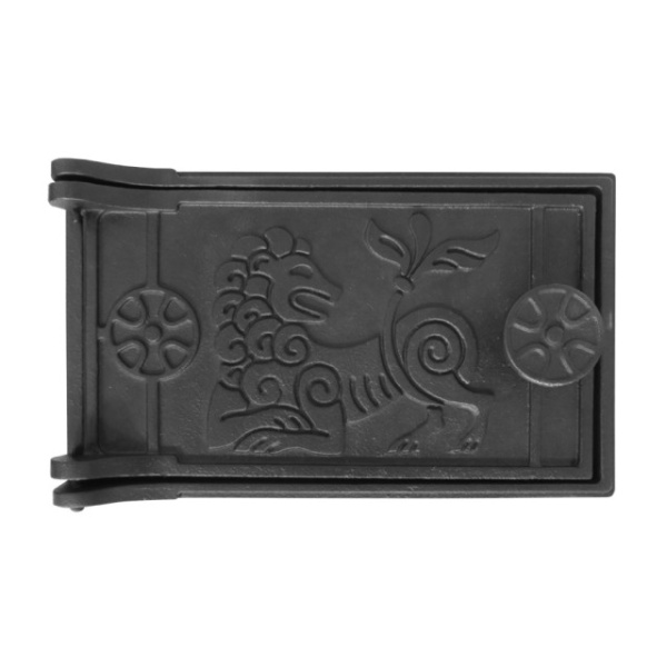 Дверка поддувальная уплотненная Литком ДПУ-2Рс Русский собор, 250х140х36мм, черная