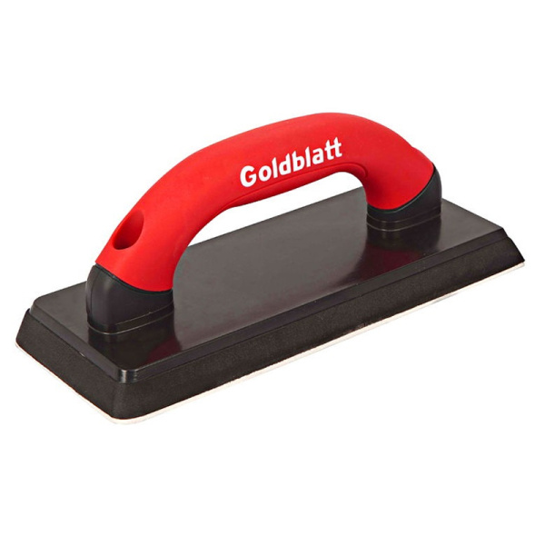 Шпатель для затирки резиновый черный прямоугольный 229х102мм, Goldblatt G06964