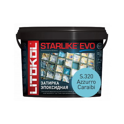 STARLIKE EVO, AZZURRO CARAIBI S.320 Эпоксидная затирка LITOKOL 1кг STARLIKE EVO, AZZURRO CARAIBI S.320 Эпоксидная затирка LITOKOL 1кг