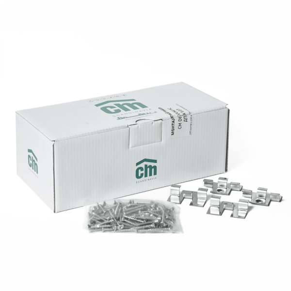 Металлический монтажный набор, 100 клипс с саморезами, CM-Decking, , 