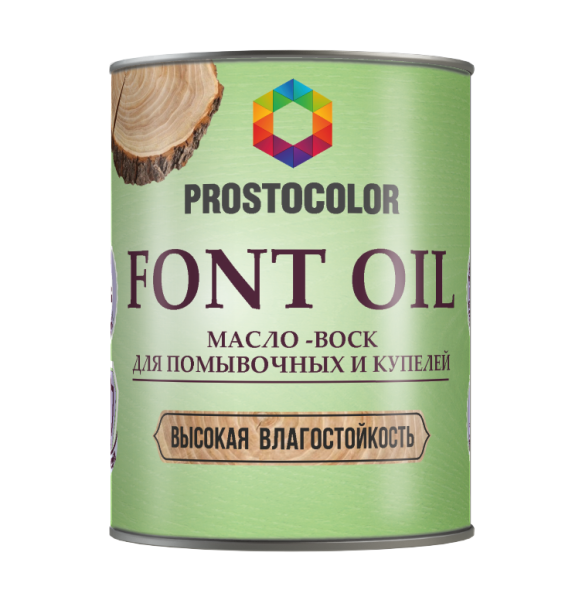 Масло-воск для помывочных и купелей FONT OIL PROSTOCOLOR бесцветный CLR 0.75л