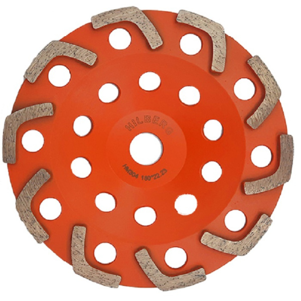 Чашка шлифовальная Hilberg Boomerang (Бумеранг) 180мм/22,23мм, HM304