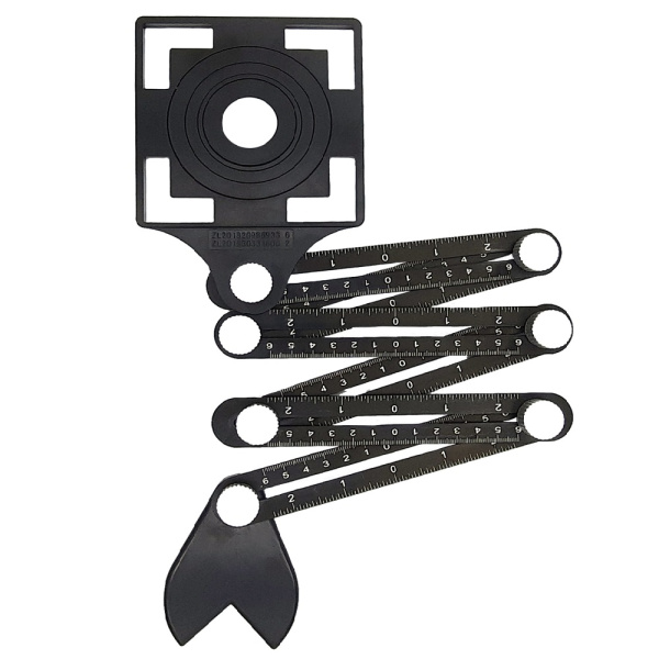 Шаблон плиточника с угловым фиксатором, 6 колен, 1 трафарет, Трио Диамант