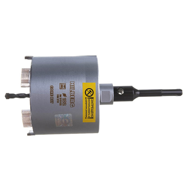 Коронка алмазная по бетону 102 мм Hilberg Laser HM210