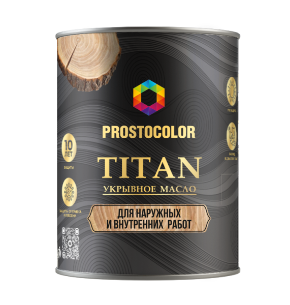 Кроющее масло PROSTOCOLOR TITAN (бесцветный, база C) 0.75л
