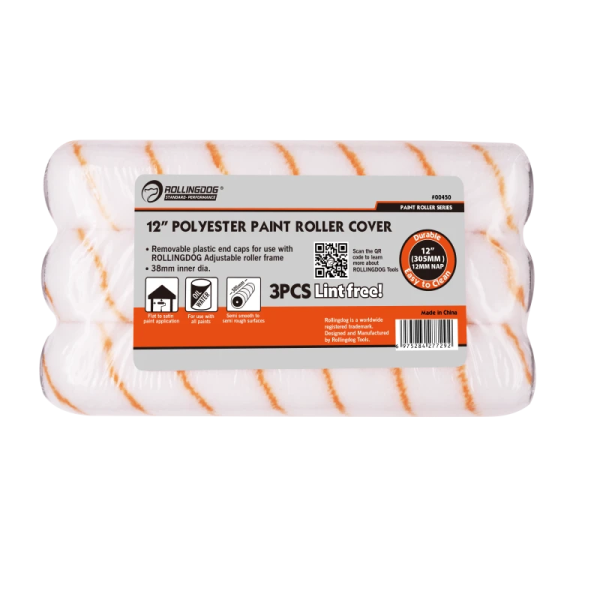 Набор валиков 305мм (12") Rollingdog POLYESTER Ø38мм/10мм полиэстер 12мм (3 шт) арт.00450