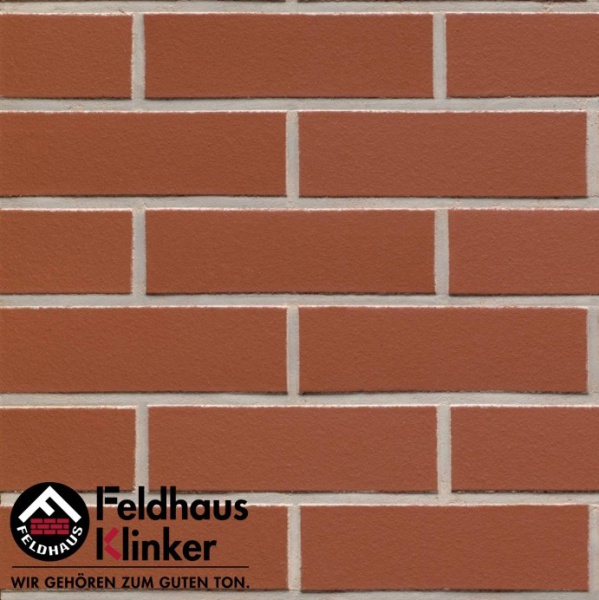Плитка под кирпич R400 Classic carmesi liso, Feldhaus Klinker, NF, 9мм