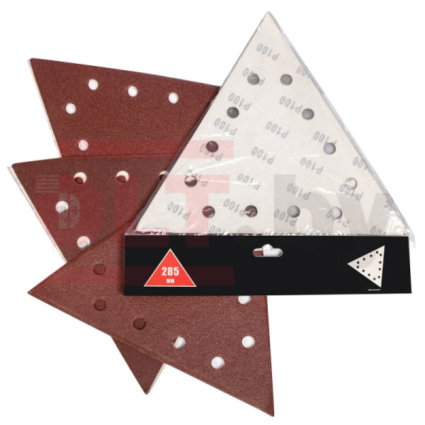 Шлифовальный треугольник P240 DLT, 285мм, 8 отверстий, уп.10шт., 0332