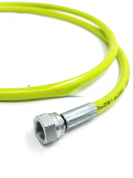 Рукав HYDEK 1,5м окрасочный, мягкий 1/4 NPSM, 228 бар зелёный с пружинами