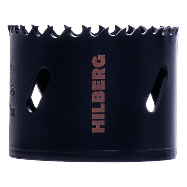 Коронка биметаллическая по металлу 57мм, крупный зуб, Hilberg Bi-Metal Cobalt 8% (М42), CML057