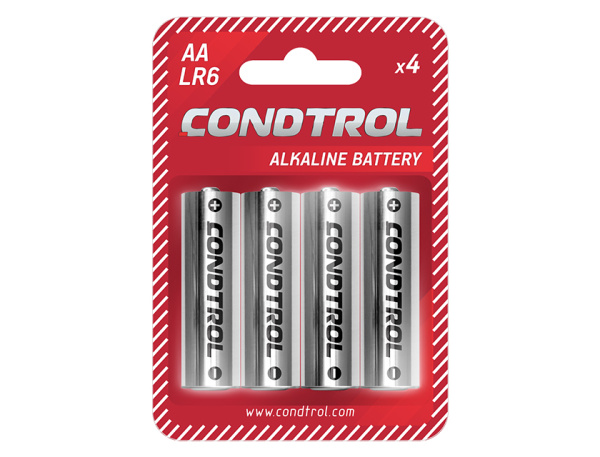 Щелочная батарея CONDTROL AA LR6, 4шт.