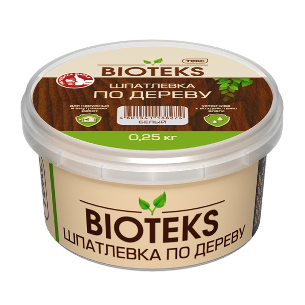 Шпаклевка по дереву Текс Биотекс белая 0,25 кг