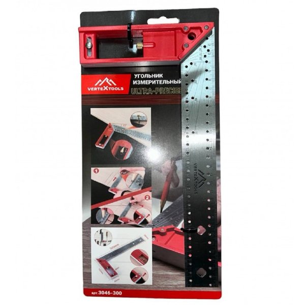 Угольник измерительный 300мм ULTRA-PRECISE VertexTools 3046-300