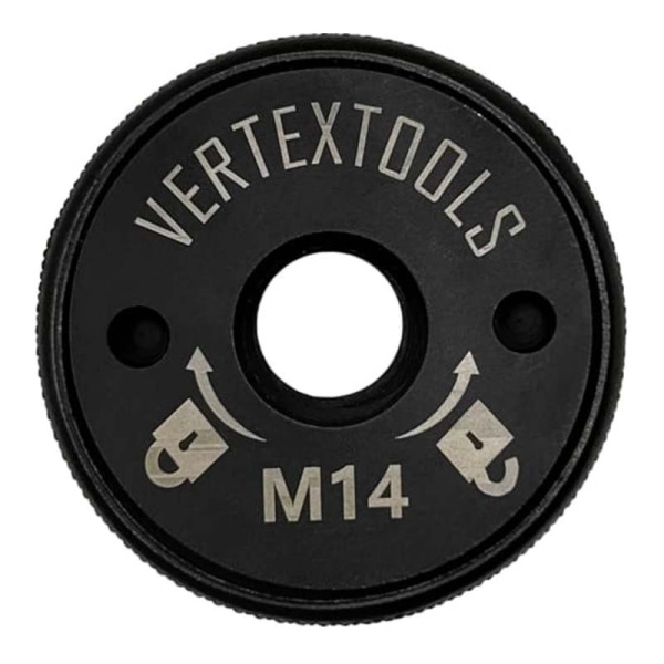 Гайка быстрозажимная для УШМ М14 с опорным фланцем VertexTools 30-40-125 Гайка быстрозажимная для УШМ М14 с опорным фланцем VertexTools 30-40-125
