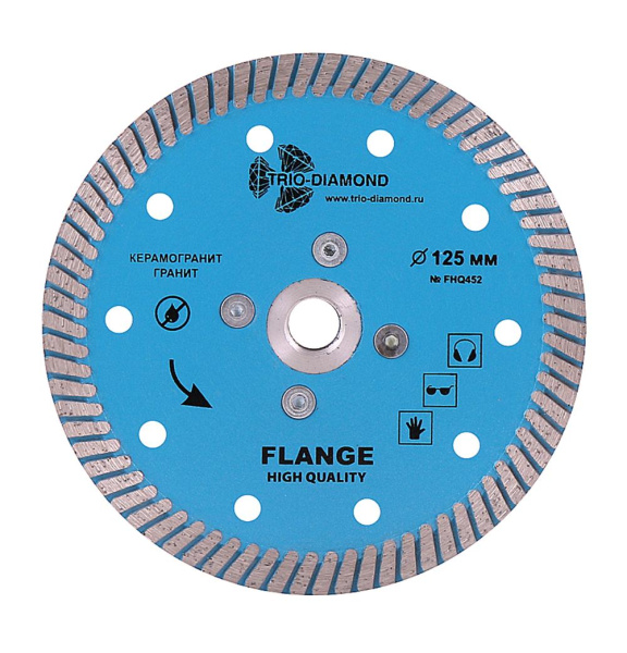 Диск с фланцем-переходником Трио Диамант FLANGE hot press 125мм/M14, FHQ452 Диск с фланцем-переходником Трио Диамант FLANGE hot press 125мм/M14, FHQ452