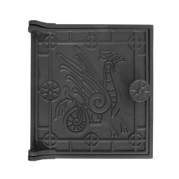 Топочная дверца без стекла уплотненная Литком ДТУ-4Рс Русский собор, 250х280х36мм, черная Топочная дверца без стекла уплотненная Литком ДТУ-4Рс Русский собор, 250х280х36мм, черная