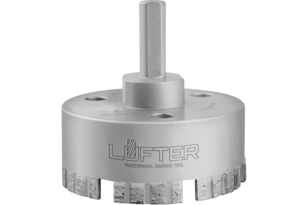 Коронка алмазная LUFTER TURBO LASER керамогранит, керамика 70 мм арт. 027-70