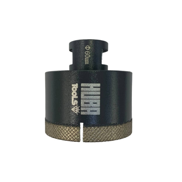 Коронка алмазная по керамограниту, чистый рез 60 мм, HUBA Tools TOP, М14 HTT60